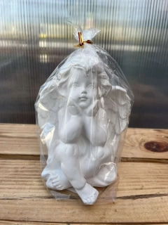 Andělíček - sádrová figurka v.14.5cm bílá
