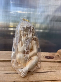Andělíček - sádrová figurka v. 14.5cm krémová
