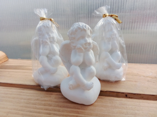 Andělíček - sádrová figurka v.8cm bílá