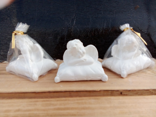Andělíček - sádrová figurka v.5cm bílá