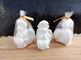Andělíček - sádrová figurka v.5cm bílá