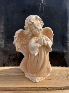Andělíček - sádrová figurka v.18cm krémová