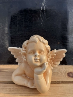 Andělíček - sádrová figurka v.15cm krémová
