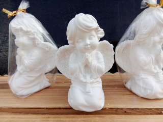 Andělíček - sádrová figurka v.10cm bílá