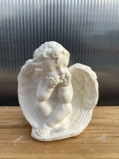 Andělíček - sádrová figurka v.10cm bílá
