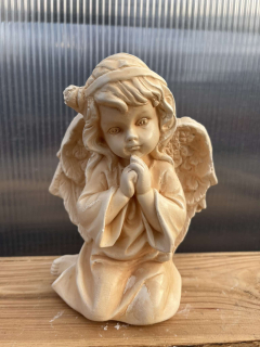 Andělíček - sádrová figurka v.16cm krémová