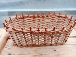 Proutěný truhlík -oval- přírodní 11x27cm