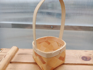 Dýhový košík - přírodní 11x12x24cm