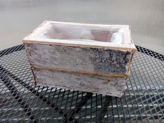 Dřevěný dekorační truhlík - bílý 19x11x11cmcm