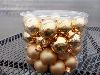 Vánoční dekorace - Koule mix Gold - 3cm - cca45ks/bal