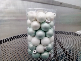 Vánoční dekorace - Koule mix Mint - 2,5cm cca48ks/bal