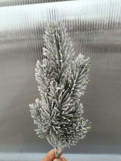 Dekorační větvička zasněžená - umělá 40cm