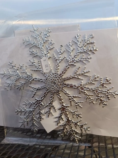 Vánoční dekorace - hvězda stříbrná - 20cm