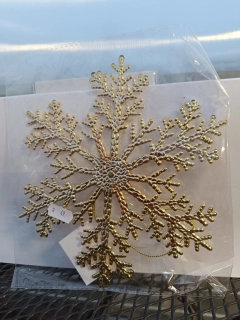 Vánoční dekorace - hvězda zlatá- 20cm
