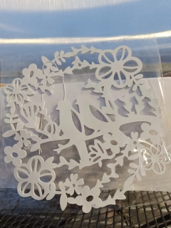 Vánoční dekorace - k zavěšení - holubičky bílé - 24cm