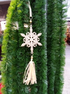 Vánoční dekorace - hvězda zlatá- 11cm