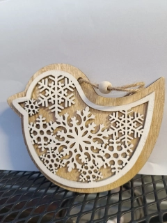 Vánoční dekorace - k zavěšení - Holubička - 11cm