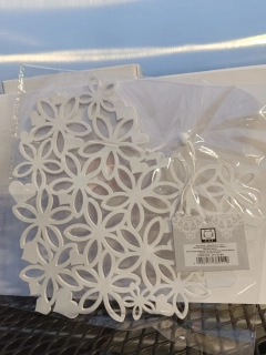 Vánoční dekorace - k zavěšení - srdce bílé - 20cm