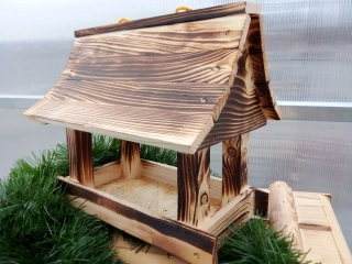 Dřevěná ptačí budka - krmítko 28x16x30cm