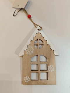 Vánoční dekorace - k zavěšení chaloupka - 15cm