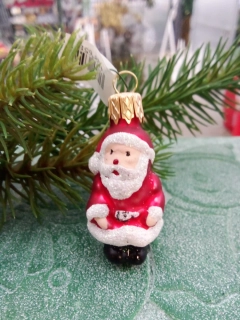 Vánoční baňka skleněná santa claus 5cm 