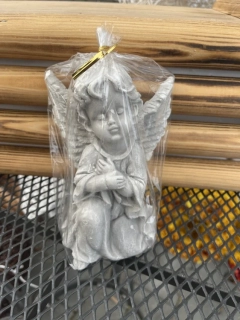Andělíček - sádrová figurka v.16cm šedá
