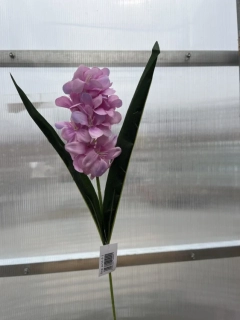Umělá květina - Hyacint s listem růžový 58cm