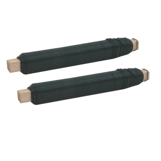 Drát vázací, poplastovaný, zelený, O 0,65 (0,55) mm / 100 g, sada 2 ks
