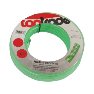 TOPTRADE hadice zahradní, zelená, průhledná, 1/2", 10 m