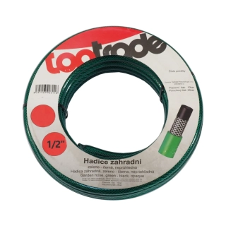 TOPTRADE hadice zahradní, zeleno - černá, neprůhledná, 1/2", 25 m