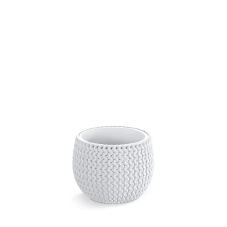 Květináč Splofy bowl s vkladem 18cm bílý