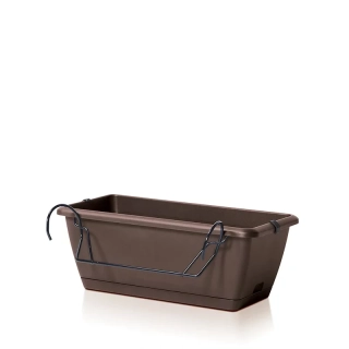 Truhlík se zavlažovacím systémem a držakem Respana Easycare 59.3cm hnědá