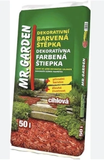 Mr.Garden Štěpka dekorační barvená, cihlová 50l