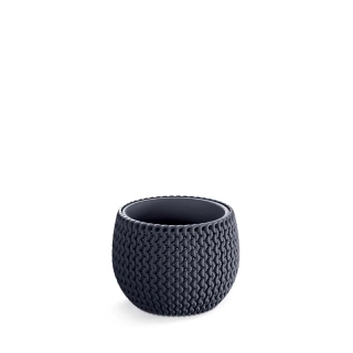 Květináč Splofy Bowl s vkladem 29cm antracit